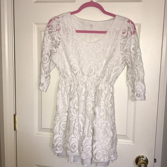 Pink Blush Maternity tunic beautiful white lace - Picture 1 of 5